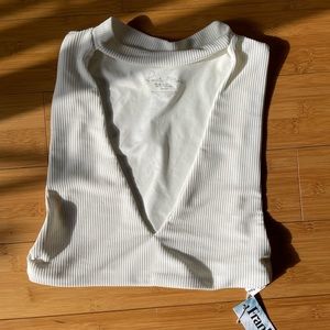 Frankies Bikinis Hanalei Ribbed Top White Medium